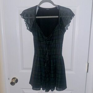 UO Tartan Plaid Milly Romper